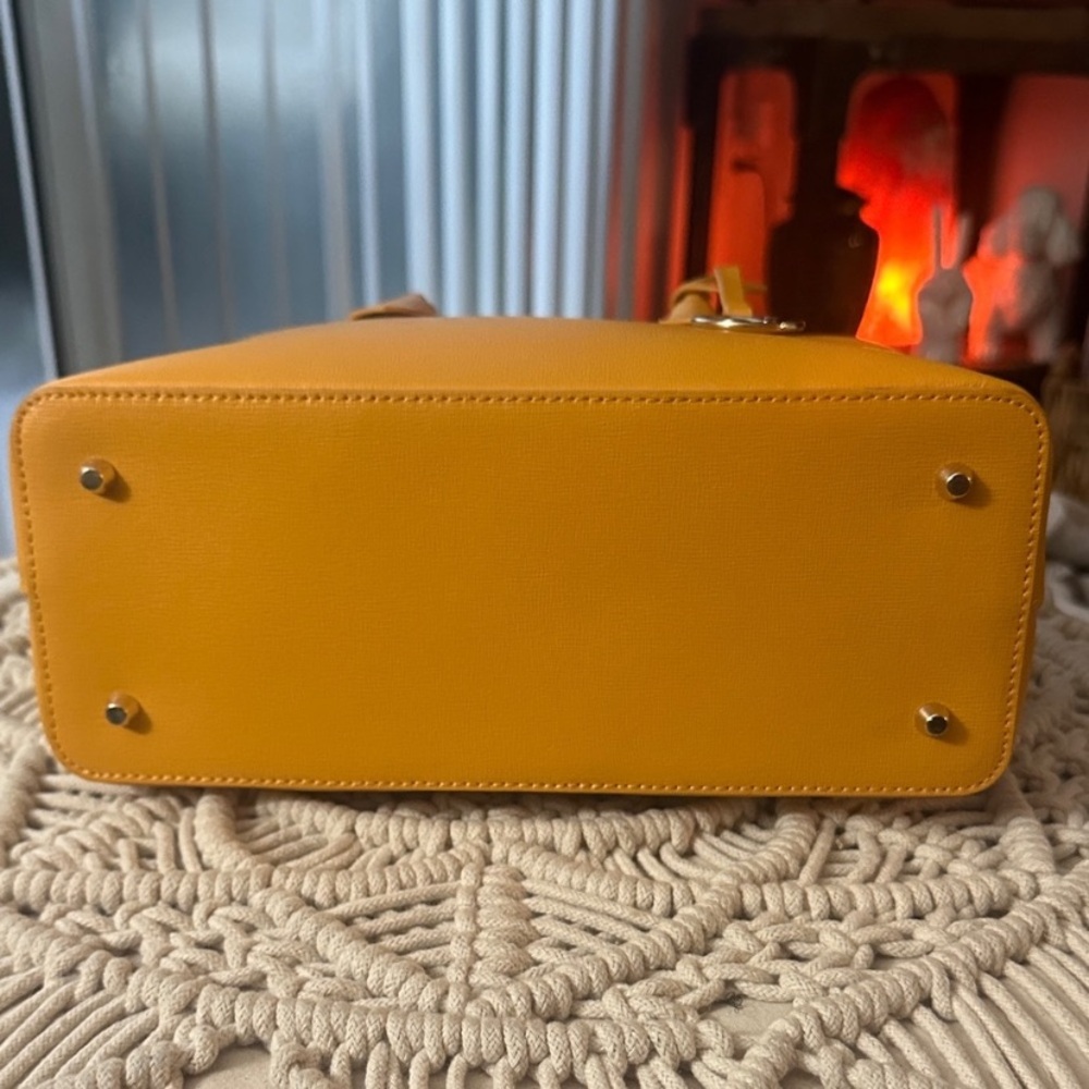 Furla Mustard Yellow Satchel - Picture 3 of 16